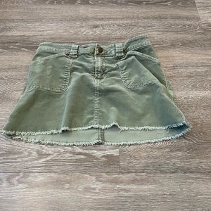 Courduroy skirt with frayed hem-y2K